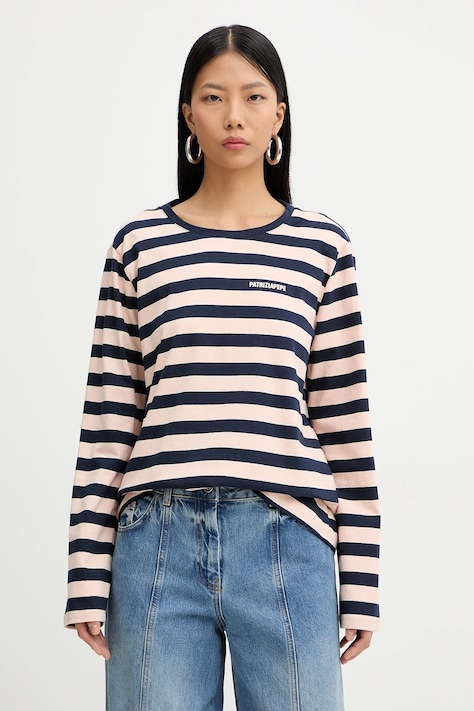 Patrizia Pepe longsleeve bawełniany kolor granatowy 8M1823 J194