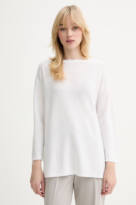 Marella sweter z domieszką wełny Emme by Marella damski kolor beżowy lekki 2615361011200