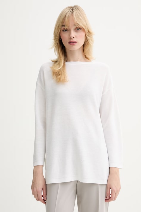 Marella sweter z domieszką wełny Emme by Marella damski kolor beżowy lekki 2615361011200