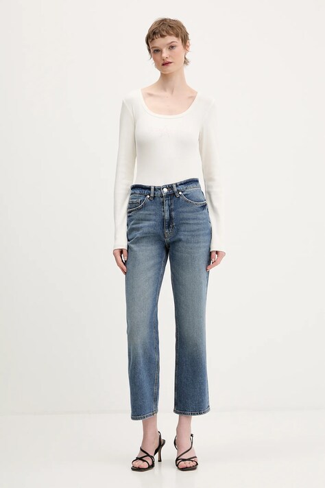 Лонгслів Guess Jeans — SS26-BUD04L, бежевий — фото 2