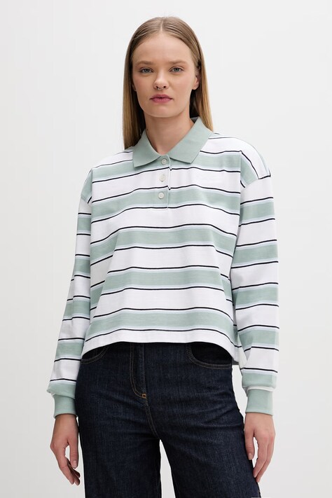 Guess Jeans longsleeve damski bawełniany zielony W6GPA5 KCPS1