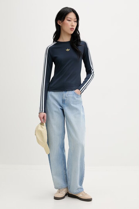 adidas Originals лонгслів жіночий — SS26-BUD05F, темно-синій — фото 2