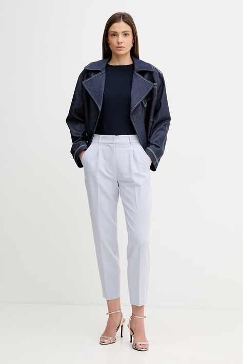 United Colors of Benetton longsleeve bawełniany kolor granatowy 3GA8D10CF