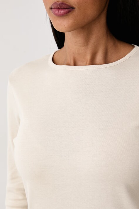 United Colors of Benetton Longsleeve damski bawełniany beżowy 3GA8D10CF