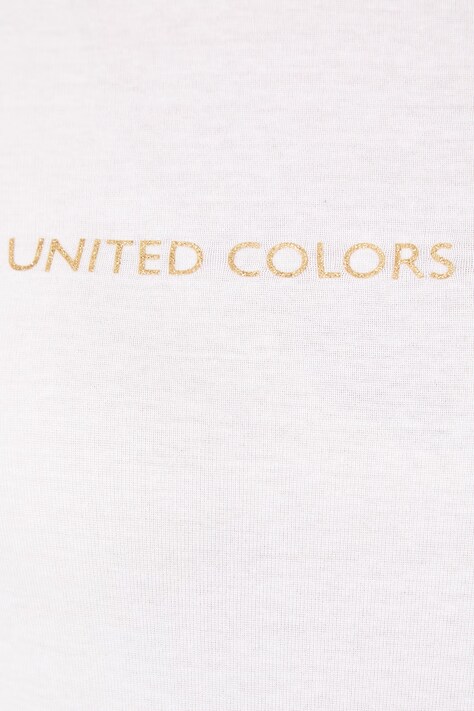 United Colors of Benetton Longsleeve damski bawełniany biały 3GA8E16G0