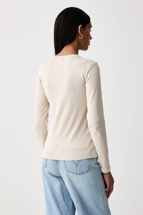 United Colors of Benetton Longsleeve damski bawełniany beżowy 3GA8E16G0