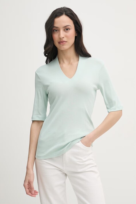 United Colors of Benetton t-shirt damski bawełniany zielony 3GA8D400U