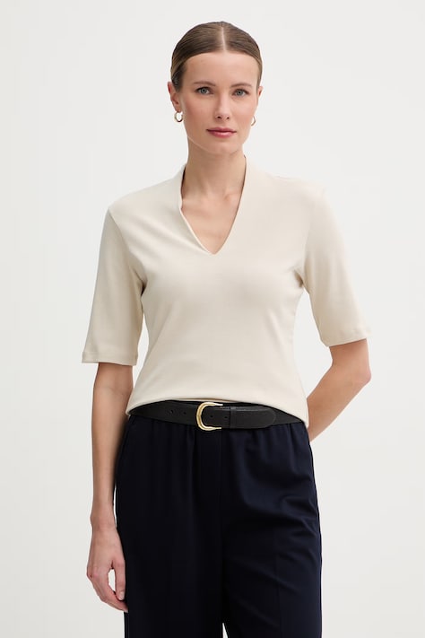 United Colors of Benetton tričko ženské bavlněné béžové 3GA8D400U