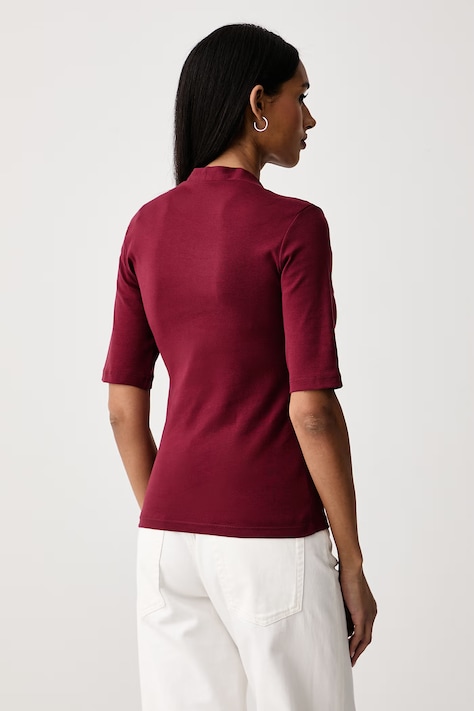 United Colors of Benetton Tričko dámské bavlněné burgundské 3GA8D400U