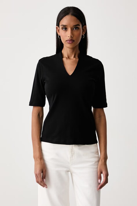 United Colors of Benetton T-shirt damski bawełniany czarny 3GA8D400U
