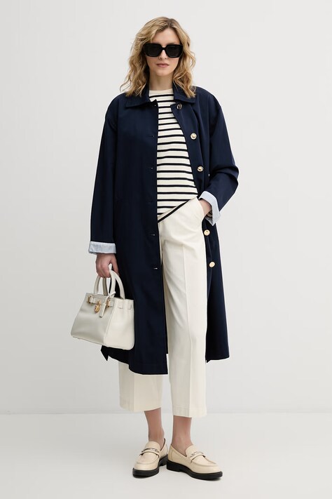 United Colors of Benetton longsleeve damski bawełniany beżowy 3PNUD10C5