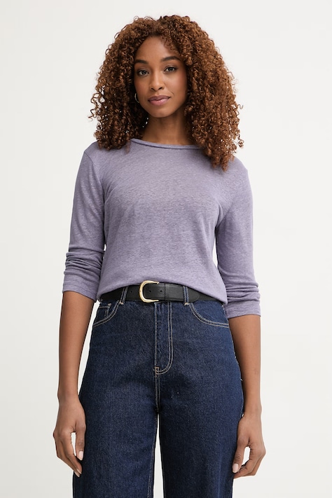 United Colors of Benetton Longsleeve pentru femei, din bumbac violet 3TKEE1008