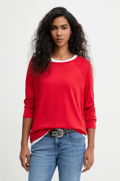 Marc O'Polo longsleeve bawełniany kolor czerwony 5000008119