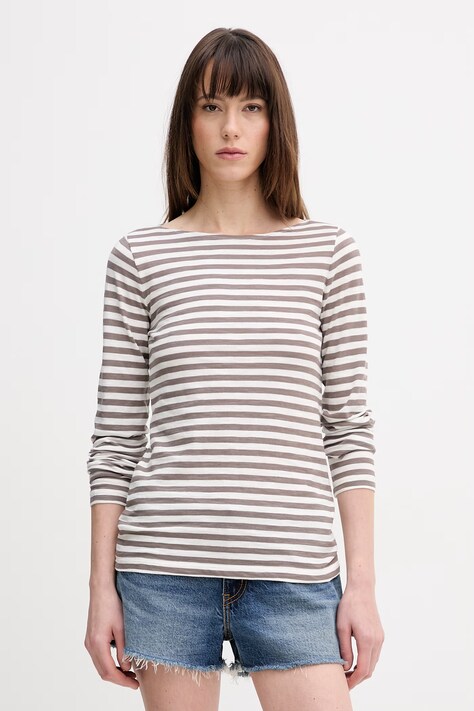 Marc O'Polo longsleeve bawełniany kolor brązowy 5000013294