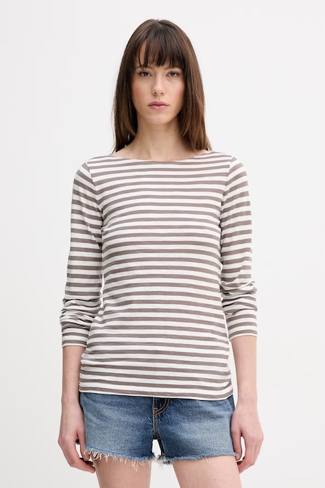 Marc O'Polo longsleeve bawełniany kolor brązowy 5000013294