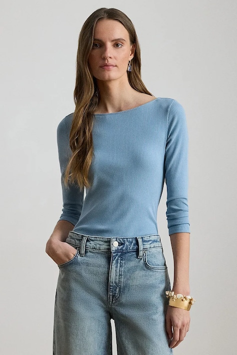 Lauren Ralph Lauren μακρυμάνικο γυναικείο με μοντάλ μπλε 200P09082