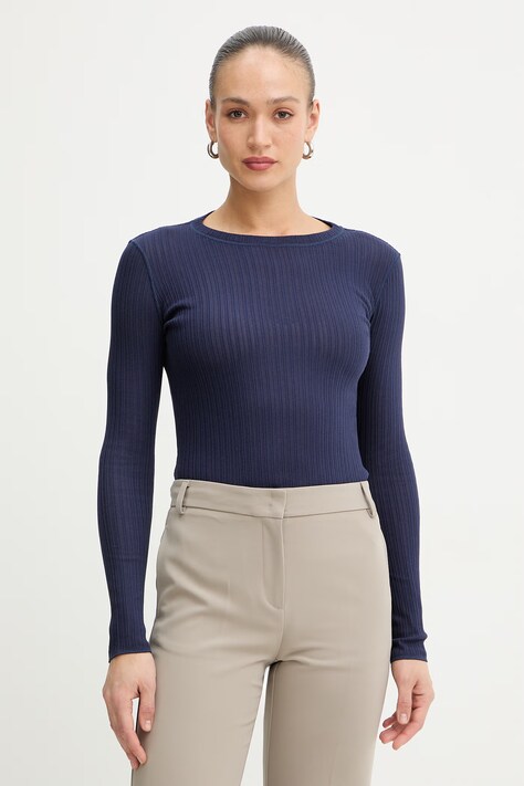 MAX&Co. longsleeve bawełniany MCOTRIONFO kolor granatowy 2616941021200