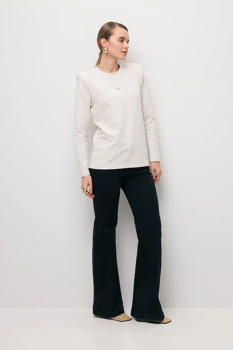 Bizuu longsleeve MELISSANDRA kolor beżowy MELISSANDRA BEŻOWY