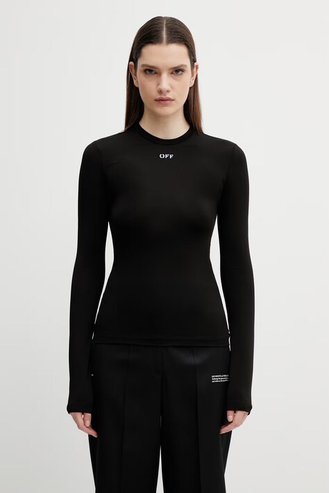 Off-White longsleeve Off Stamp kolor czarny 2AD136C99JER005