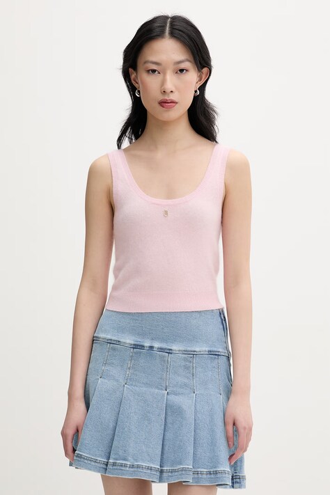 From Future crop top damski kaszmirowy różowy WTO03562