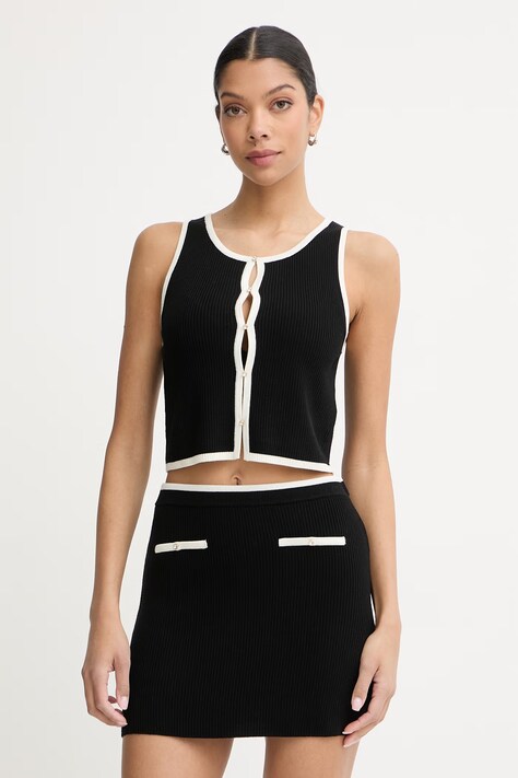 From Future top swetrowy damski wełniany czarny WTO03607