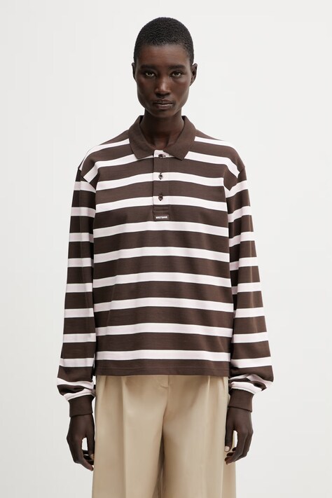 WRSTBHVR Longsleeve pentru femei din bumbac Seth maro W6026TT.3491