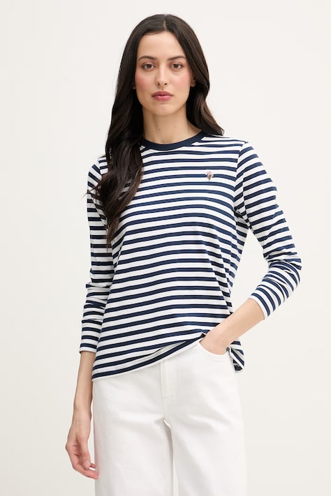 U.S. Polo Assn. longsleeve damskie bawełniane granatowe WUP1947