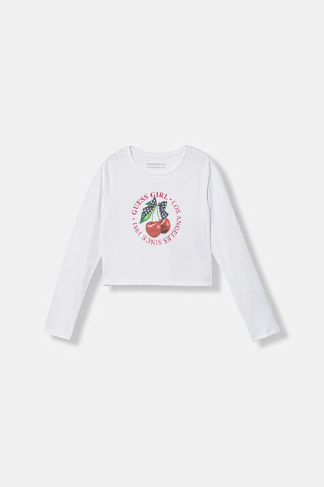 Guess longsleeve dziecięcy kolor biały J6RI03 K6YW4