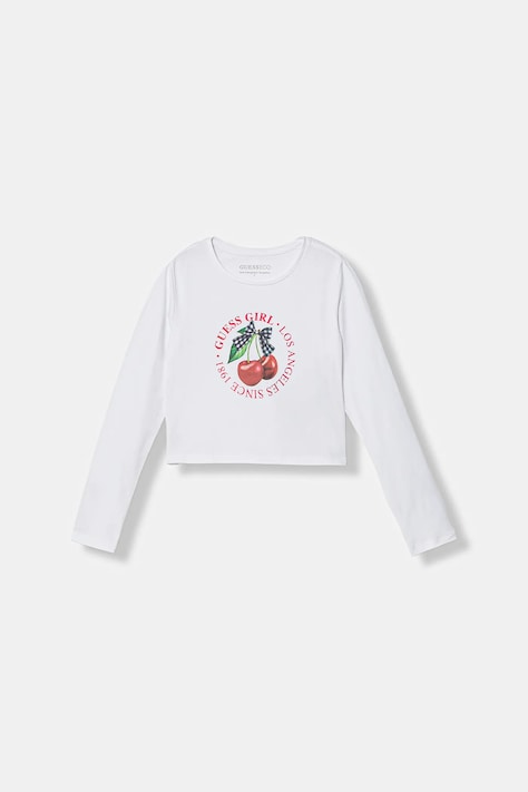 Guess longsleeve dziecięcy kolor biały J6RI03 K6YW4