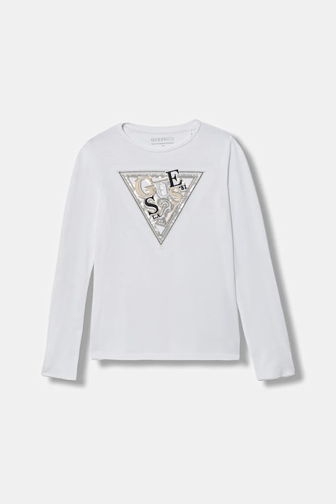 Guess longsleeve dziecięcy kolor biały J6RI16 K6YW4