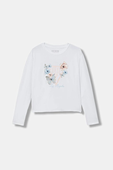 Guess longsleeve dziecięcy kolor biały J6RI33 K6YW4