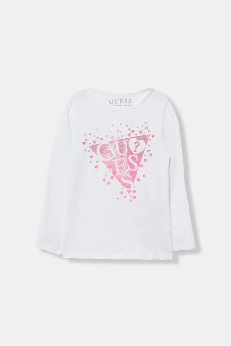 Guess longsleeve dziecięcy kolor biały K6RI01 K6YW4