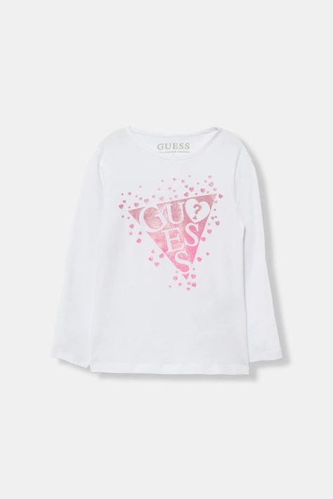 Guess longsleeve dziecięcy kolor biały K6RI01 K6YW4