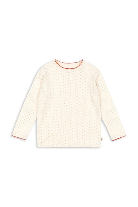 Konges Sløjd longsleeve dziecięcy MIMMI MODAL BLOUSE kolor beżowy KS104991