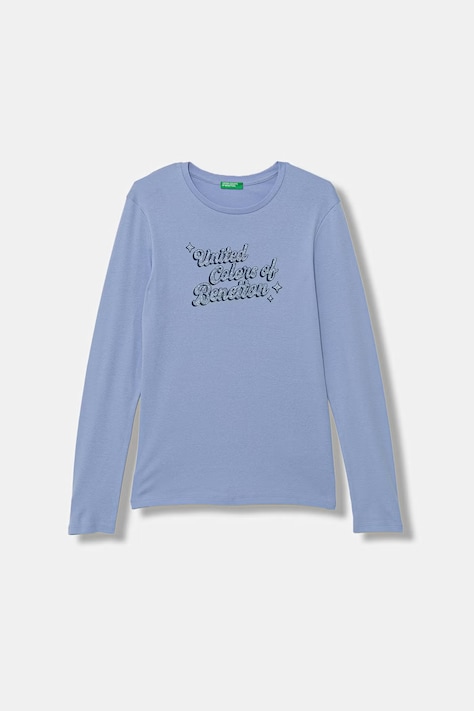 United Colors of Benetton tričko s dlhým rukávom detské bavlnené modré 3I9WC10S7