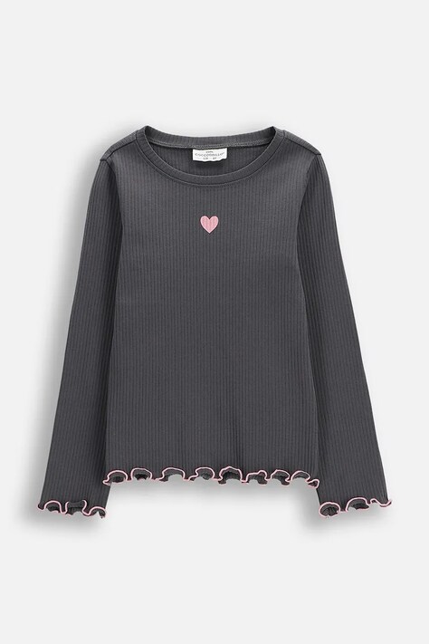 Coccodrillo longsleeve dziecięcy kolor granatowy HEARTS GIRL KIDS