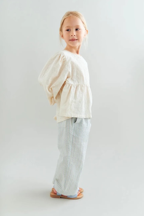 Wheat longsleeve dziecięcy bawełniany beżowy 0659-366-GOTS