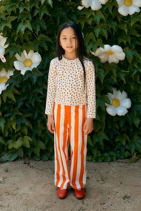 Παιδικό μακρυμάνικο Tinycottons TINY ROSES RIB KIDS JACKET χρώμα: άσπρο, SS26-098