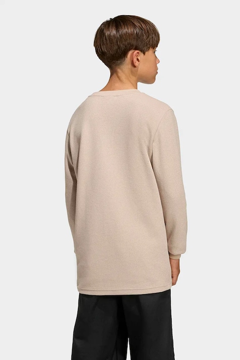 adidas Originals longsleeve copii culoarea bej, uni, KD5532