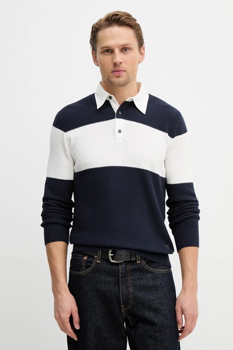 Πουλόβερ Guess KNOX χρώμα: ναυτικό μπλε, M6RR31 Z3FB1