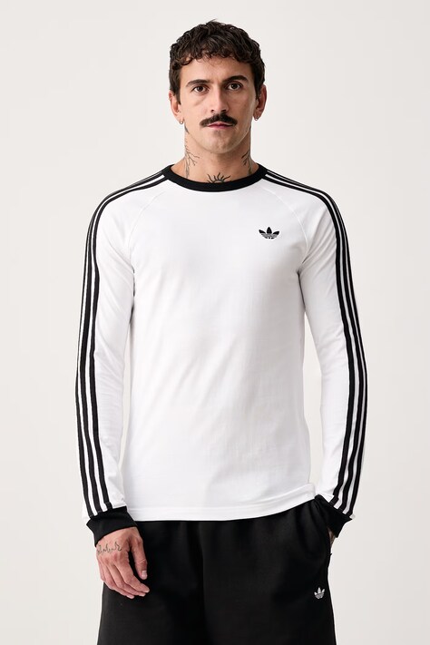 adidas Originals Блуза с дълги ръкави мъжка от памук бяла KE3545