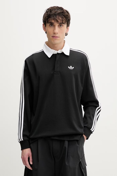 adidas Originals longsleeve męski bawełniany czarny KE3576