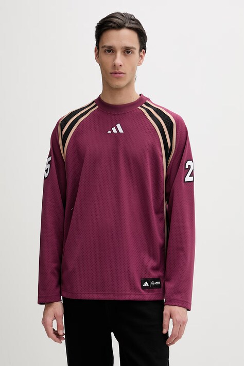 adidas longsleeve x Mercedes kolor bordowy z aplikacją KG4795