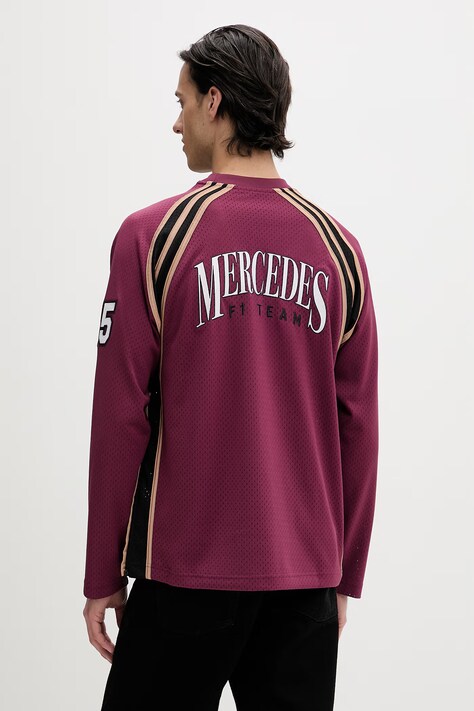 Лонгслів adidas x Mercedes — SS26-BUM01G, бордо — фото 3