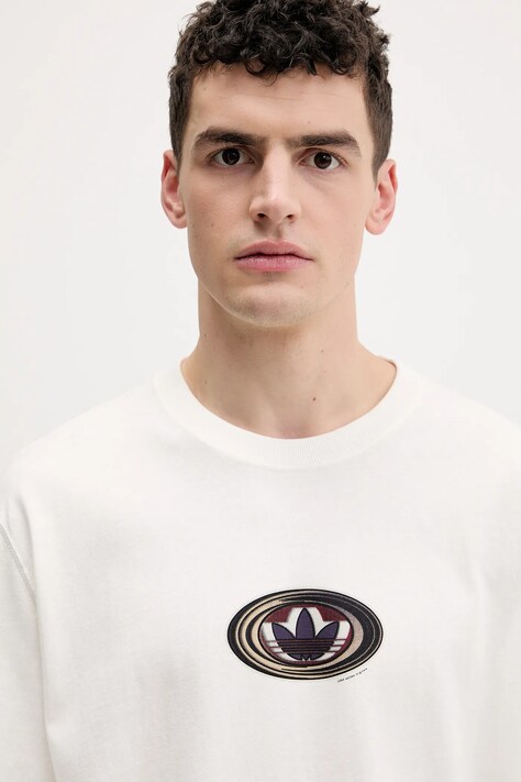 adidas Originals лонгслів чоловічий бавовняний — SS26-BUM01L, бежевий — фото 4