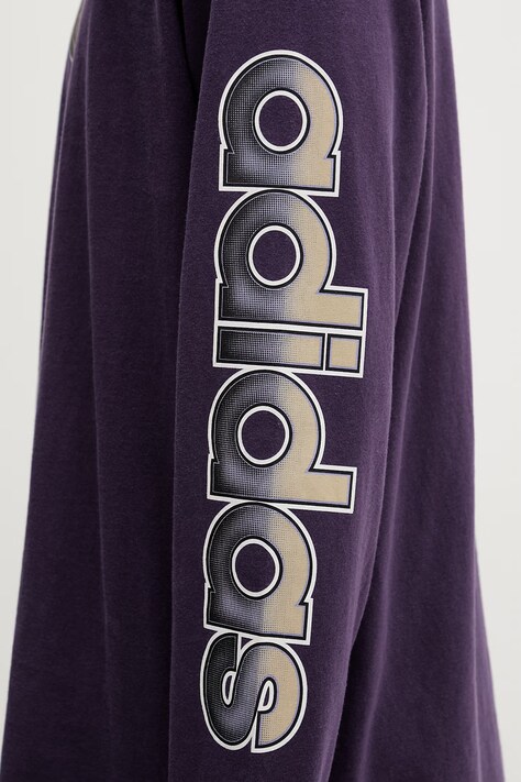 Бавовняний лонгслів adidas Originals — SS26-BUM01N, фіолетовий — фото 4