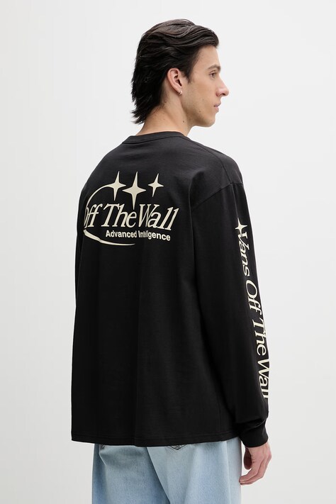 Vans longsleeve męski bawełniany czarny VN000SX4BLK1