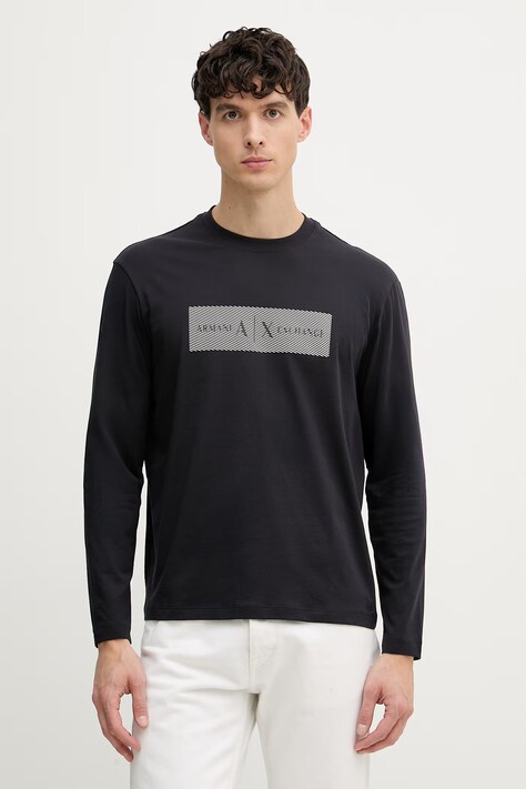 Armani Exchange t-shirt męski bawełniany granatowy XM002820 AF10356