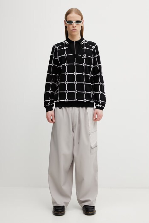Светр із додаванням вовни Fred Perry — SS26-BUM035, чорний — фото 5