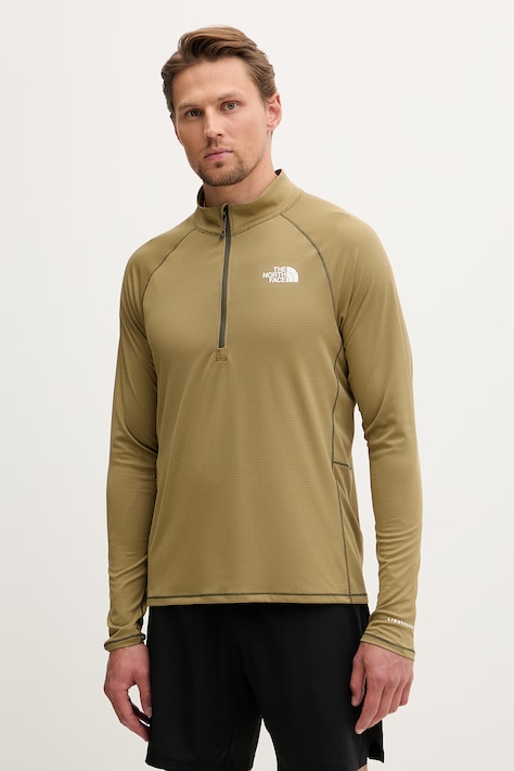 The North Face tréninkové tričko s dlouhým rukávem pánské SUNRISER zelená NF0A8BBM2EL1